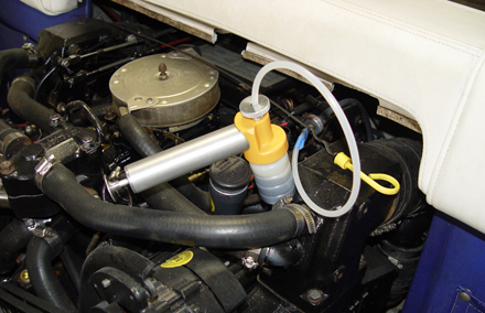 It’s easy to take an oil sample with the right gear (Credit: Alison Mazon).