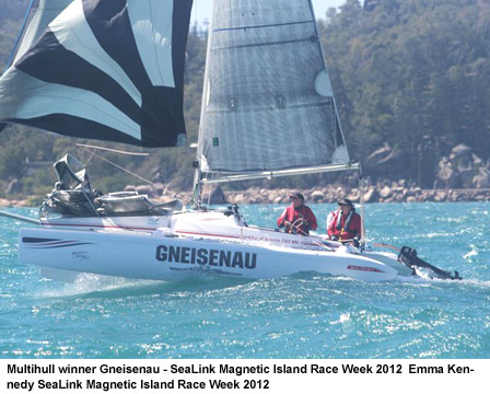 Lunchtime Legend spinnaker drop. SeaLink Magnetic Island Race Week 2012 Emma Kennedy SeaLink Magnetic Island Race Week 2012