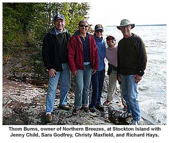 Thom Burns and a group of students